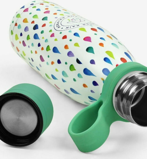 Legami Milano Hot&Cold Recyclable Stainless Steel BPA Free Thermos Bottle 500ml After Rain With Handle