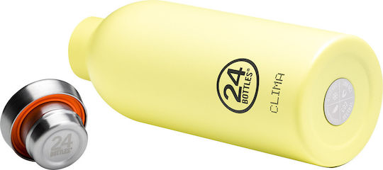 24Bottles Clima Stainless Steel Thermos Bottle BPA Free 500ml Yellow