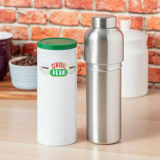 Paladone Μπουκάλι Θερμός Ανοξείδωτο 640ml Λευκό με Καπάκι-Κύπελλο