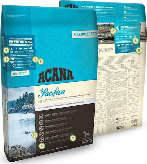 Acana Pacifica 2kg Ξηρά Τροφή Σκύλων χωρίς Σιτηρά & Γλουτένη με Ψάρια και Σολομό