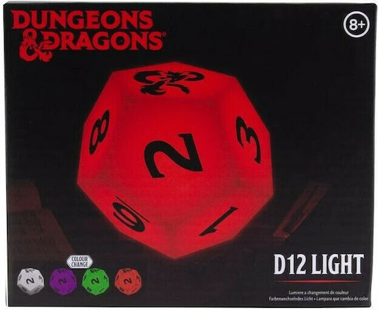 Paladone Детско Декоративно Осветление Dungeons & Dragons с Промяна на Цветовете Бял 12x12см