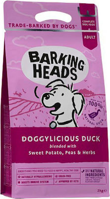 Barking Heads Doggylicious 12kg Dry Food Grain Free for Adult Dogs of Medium Breeds with Duck, Potatoes and Fish