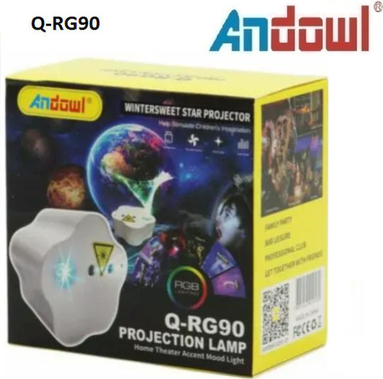Andowl Led Παιδικό Φωτιστικό Projector με Προβολή Αστεριών Λευκό Andowl Led Παιδικό Φωτιστικό Projector με Προβολή Αστεριών Λευκό