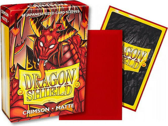 Dragon Shield Dragon Shield Small Card Sleeves Japanese Size 60τμχ Crimson 11121