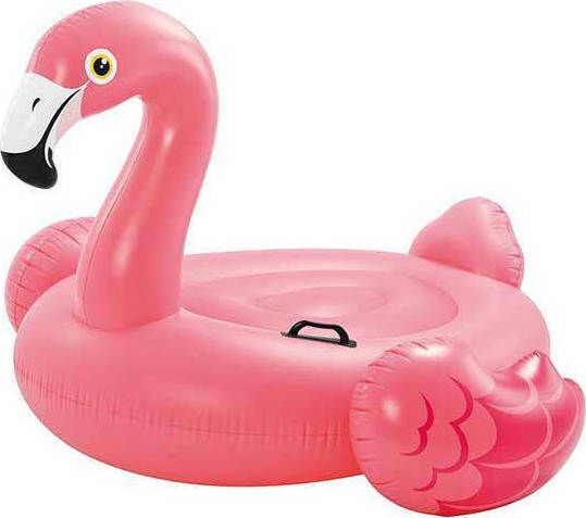 Intex Kid's Inflatable Ride On Flamingo with Handles Pink 142x137cm