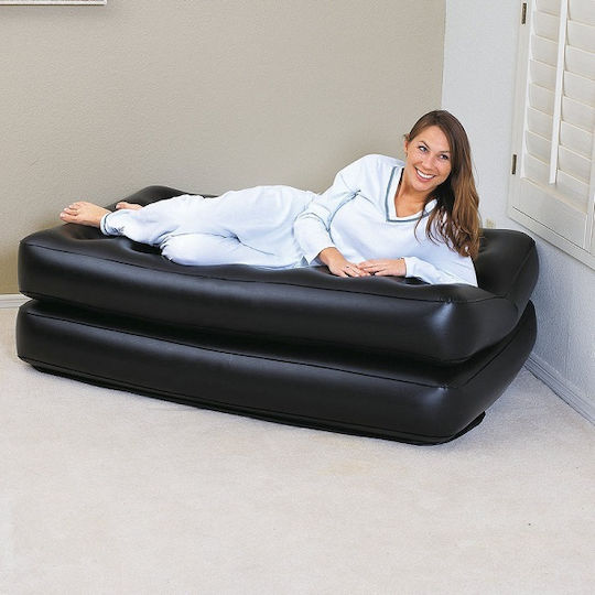 Bestway Φουσκωτός Καναπές 2 Ατόμων Μαύρος 188x152cm