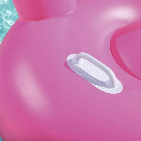 Bestway Φουσκωτό Ride On Θαλάσσης Flamingo με Χειρολαβές Ροζ 173x170cm