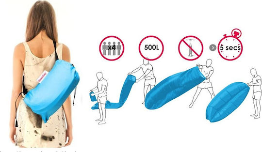 Air Sofa Inflatable Lazy Bag 2 People Light Blue 185cm