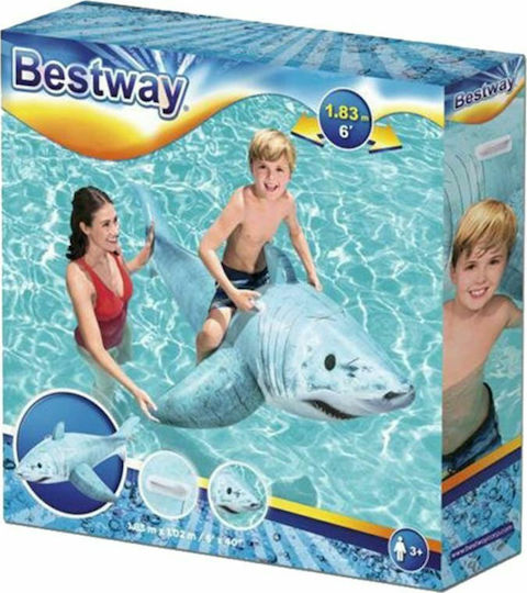 Bestway Παιδικό Φουσκωτό Ride On Θαλάσσης με Χειρολαβές Γαλάζιο 183x102cm