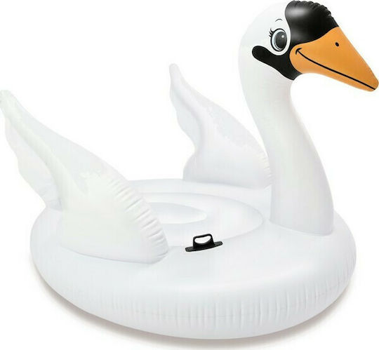 Intex Swan Ride On Kid's Inflatable Pool Ride On Swan with Handles White 130x102cm