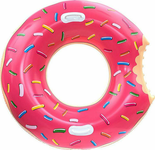 Bigmouth Φουσκωτή Σαμπρέλα Θαλάσσης Donut Ροζ 120x120cm
