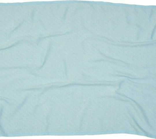 Viopros Summer Beach Towel Pareo Turquoise With Fringes 180x100cm