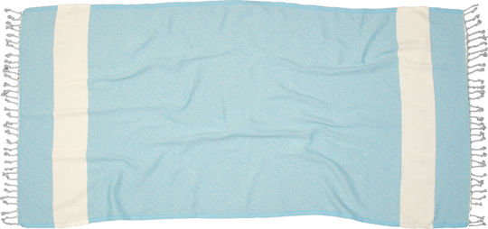 Viopros Summer Beach Towel Pareo Turquoise With Fringes 180x100cm