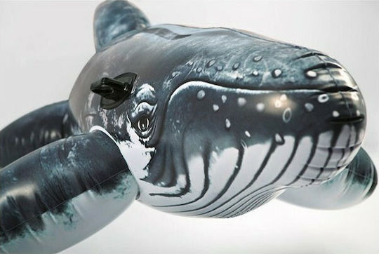 Intex Whale Kid's Inflatable Ride On with Handles Black 201x135cm