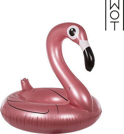 BigBuy Flamingo 113x99 cm Colac Gonflabil Pentru Plajă Flamingo Roz 113x99cm