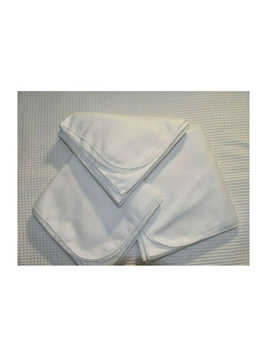 Figlio Bino Flannel Swaddle Blanket White 90x90cm