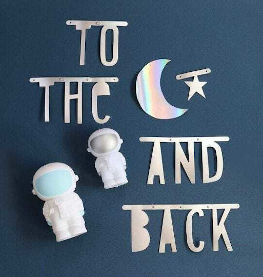 A Little Lovely Company Kids Decorative Lamp Astronaut White 8.3x7.5x13εκ.