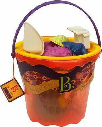 B.Toys 28778 Σετ Κουβαδάκι Παραλίας με Αξεσουάρ Πορτοκαλί