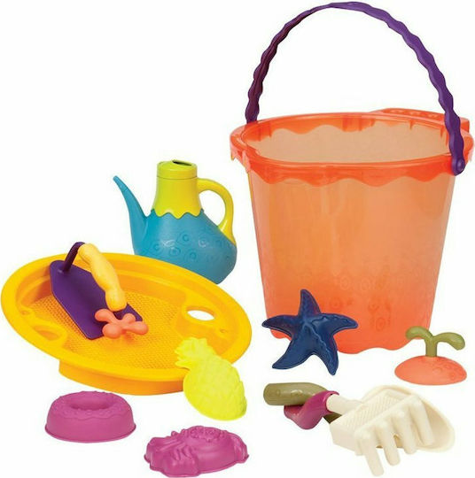 B.Toys 28778 Σετ Κουβαδάκι Παραλίας με Αξεσουάρ Πορτοκαλί