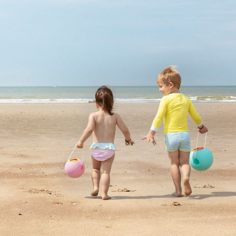 Quut Ballo Beach Bucket made of Plastic Blue