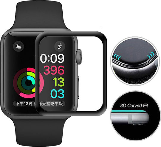 Tempered Glass (Apple Watch Series 3 42mm) Full Face Tempered Glass για το Apple Watch 42mm 1τμχ