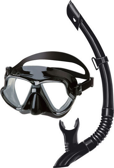 Mares Silicone Diving Mask with Snorkel Wahoo Black