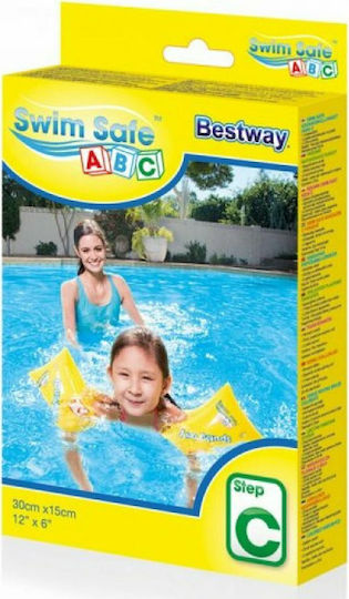 Bestway Μπρατσάκια Κολύμβησης από Βινύλιο 30x15εκ. Κίτρινα Safe Step C