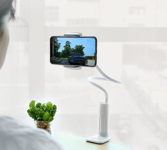 Borofone Bright Shell Mobile Phone Stand with Extension Arm in White Colour