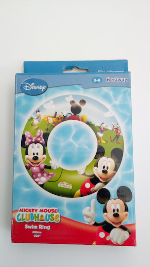 Bestway Παιδικό Σωσίβιο Κουλούρα Mickey με Διάμετρο 56εκ. για 3-6 Ετών Πολύχρωμο