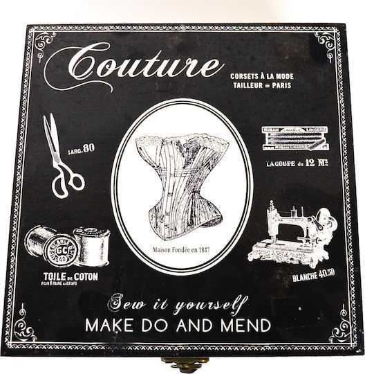 SP Souliotis Do Mend Sewing Box Wooden 20x20cm