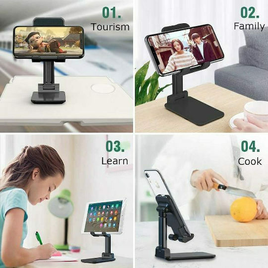 Andowl Q-L020 Desk Stand for Mobile Phone in Black Colour