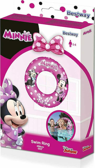 Bestway Детски Плувен Кръг Minnie с Диаметър 56см. от 0 Години Фуксия Minnie