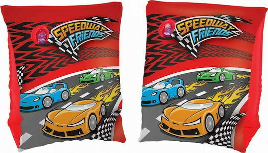 Bestway Swimming Armbands from Vinyl 3-6 years Cars 23x15cm. Red