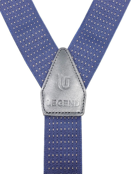 Legend Accessories Polka Dots Τιράντες με Σχέδια Μπλε Legend Accessories Polka Dots Τιράντες με Σχέδια Μπλε