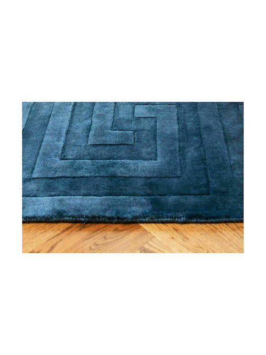 Asiatic London Kingsley Lucrat manual Covor Rectangular Albastru
