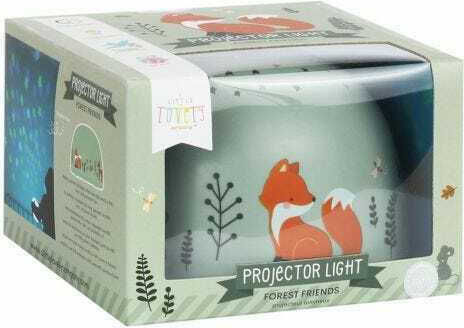 A Little Lovely Company Kids Projector Lamp with Star Projection with Color Changes Multicolour