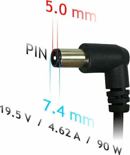 Akyga Laptop Charger 90W 19.5V 4.62A for Dell without Power Cord