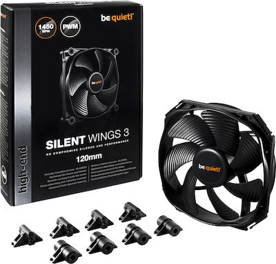 Be Quiet Silent Wings 3 Case Fan 120mm (1450rpm / 50.5cfm) Χωρίς Led Φωτισμό και Σύνδεση 4-Pin PWM