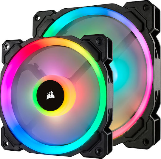 Corsair LL120 RGB Dual Light Loop Case Fan (1500rpm / 43.25cfm) με Σύνδεση 4-Pin PWM