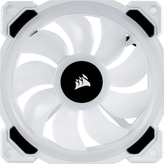 Corsair LL120 Case Fan (2200rpm / 63cfm) με RGB Φωτισμό και Σύνδεση 4-Pin PWM Λευκό
