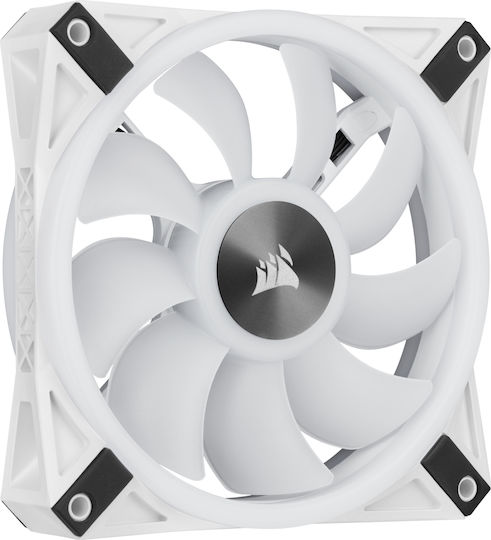 Corsair iCUE QL120 Case Fan 1500rpm 41.8cfm with RGB Lighting and 4-Pin PWM Connection White