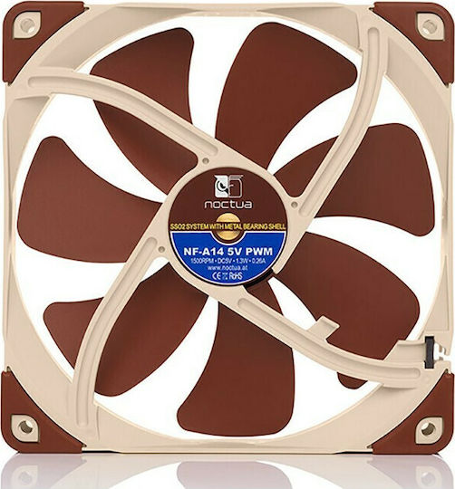 Noctua NF-A8 5V Case Fan 80mm (2200rpm / 32.6cfm) Χωρίς Led Φωτισμό και Σύνδεση 4-Pin PWM Καφέ