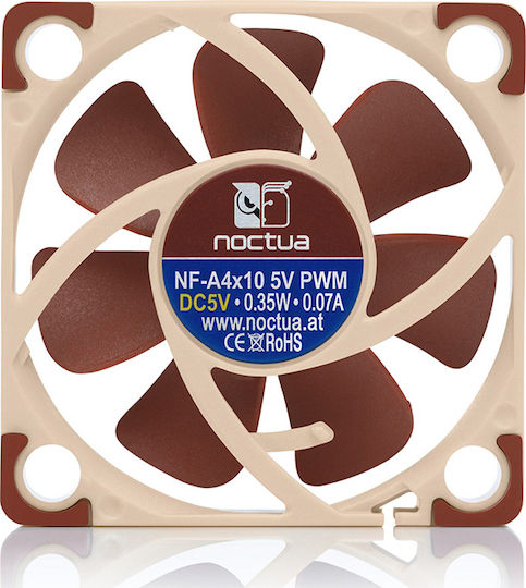 Noctua NF-A4X10 FLX Case Fan 40mm 4500rpm 8.2cfm Without LED Lighting and 3-Pin Connection Brown