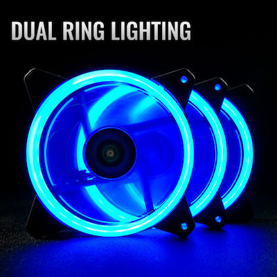 Aerocool Rev RGB Case Fan 120mm (1200rpm / 41.3cfm) με Σύνδεση 3-Pin