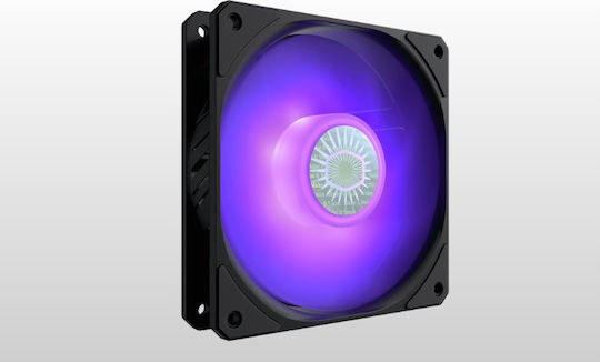 CoolerMaster Sickleflow 120 Gehäuselüfter mit RGB Beleuchtung und Verbindung 4-Pin PWM 1Stück Schwarz