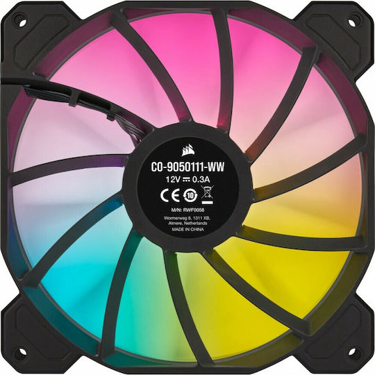 Corsair iCUE SP140 RGB Elite Performance Gehäuselüfter mit Verbindung 4-Pin PWM 2Stück Schwarz