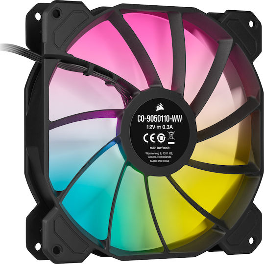 Corsair iCUE SP140 RGB Elite Performance Корпусен вентилатор с връзка 4-изводна ШИМ 1бр Черен