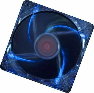 Xilence XF044 Gehäuselüfter 120mm mit Blau Beleuchtung und Verbindung 3-polig / 4-Pin Molex 1Stück Weiß