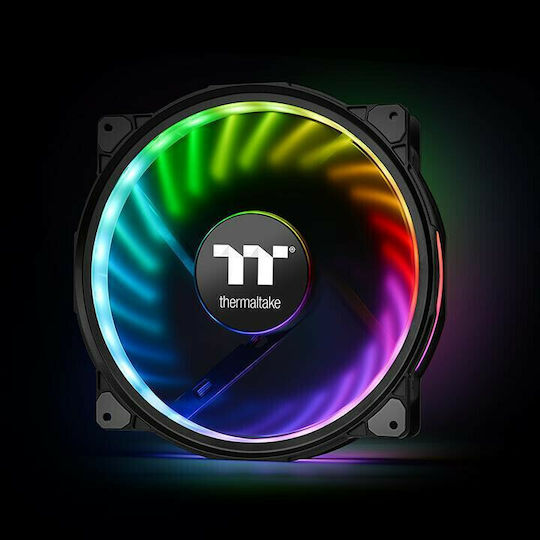 Thermaltake Riing Plus 20 TT Premium Case Fan 200mm Max Fan Speed 1000rpm Max Air Flow 117.96cfm RGB Lighting and Connection 4-Pin PWM