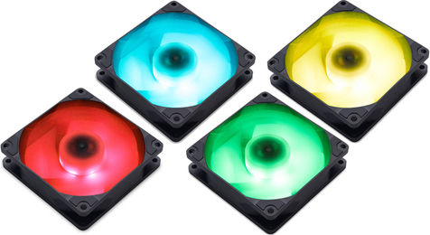 Scythe Kaze Flex Slim RGB Gehäuselüfter 92mm mit Verbindung 4-Pin PWM 1Stück Schwarz